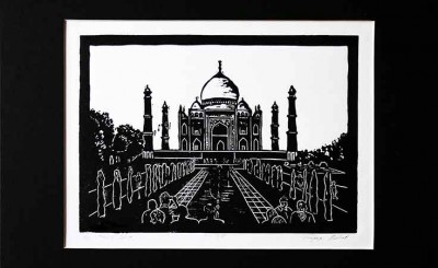 Taj-Mahal,-India-(linónyomat)-A3-as-lapon